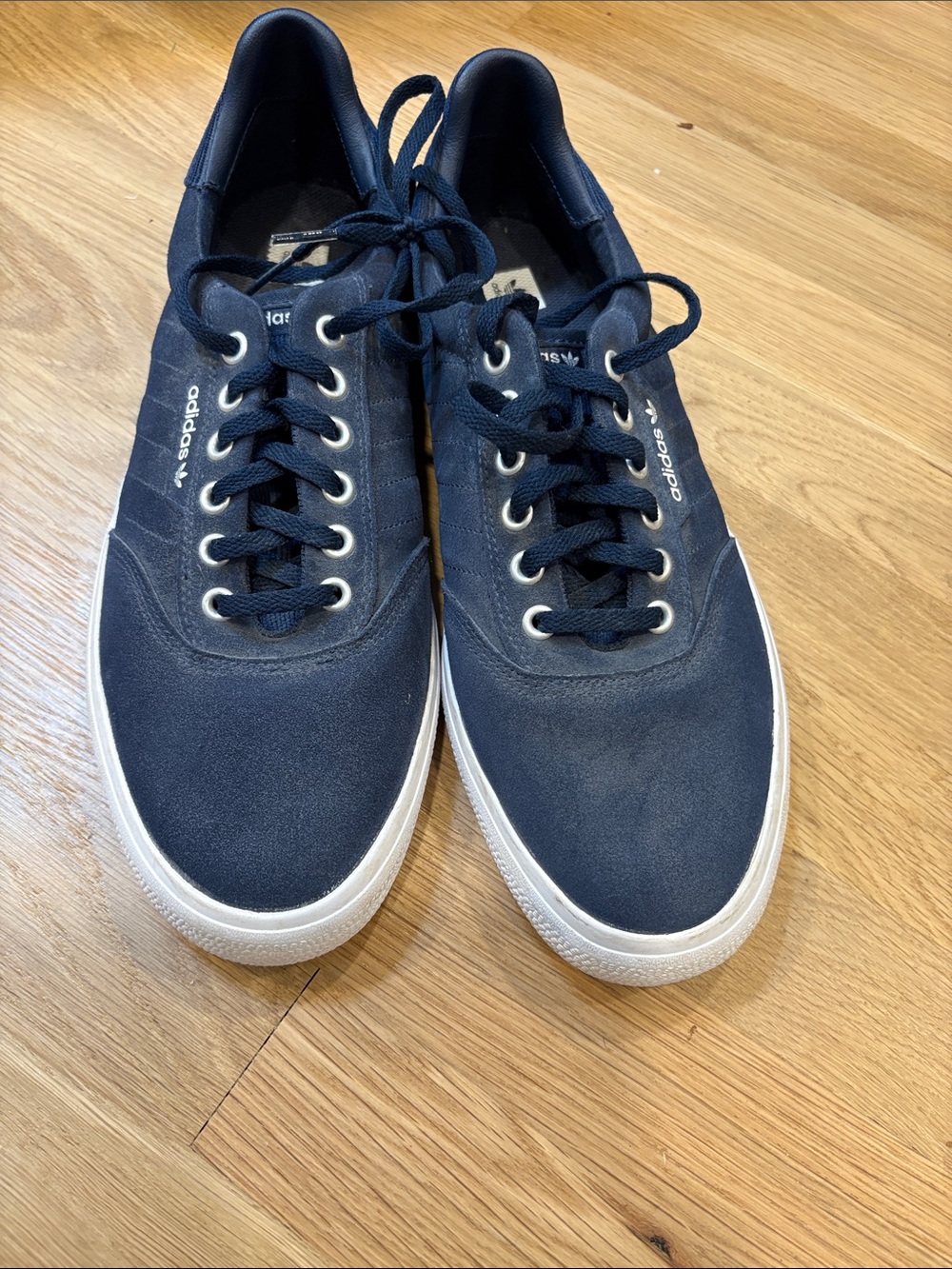 adidas Navy Low-Top Canvas Sneakers for Men